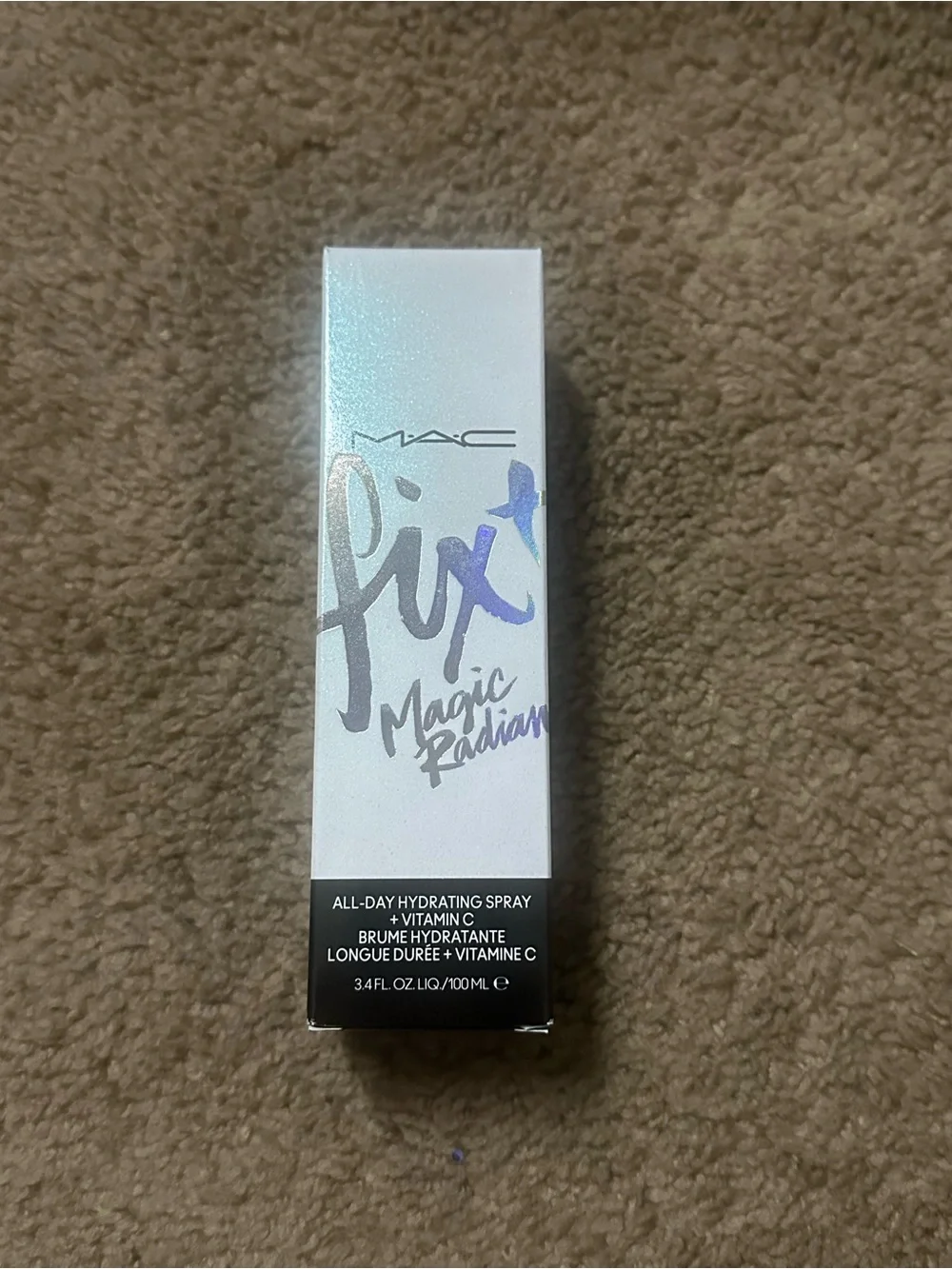 NEW MAC Fix+ Magic Radiance All-Day Hydrating Spray - Iridescent White Box
